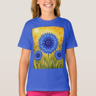 Radiant Petal-Serie – Kornblume T-Shirt