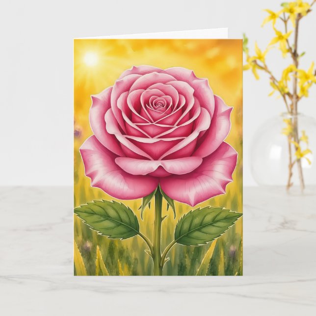 Radiant Petal Serie – ROSA Karte (Gelbe Blume)