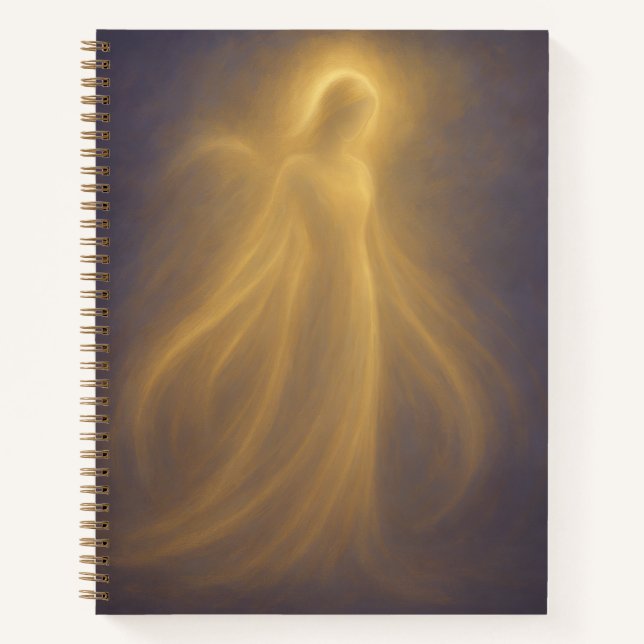 Radiant Presence Angel of Golden Light Inspiration Notizbuch (Vorderseite)