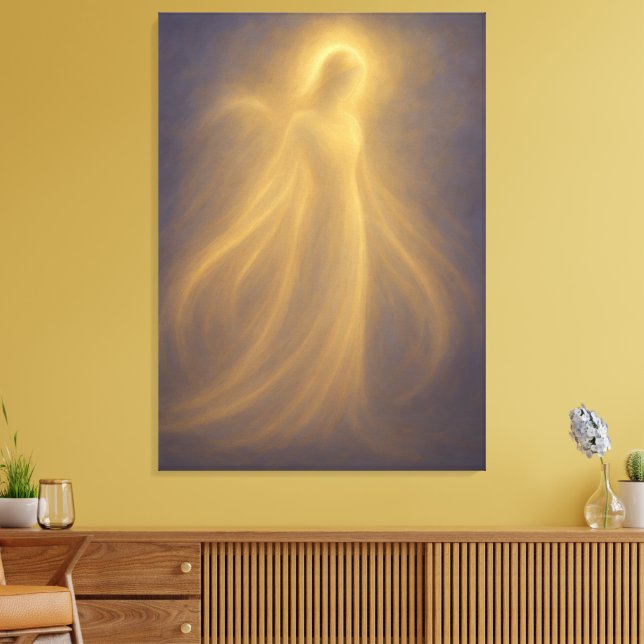 Radiant Presence Angel of Golden Light Spiritual Leinwanddruck (Insitu (Wohnzimmer))