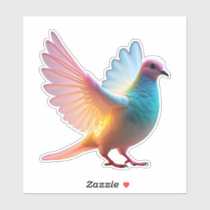 Radiant Rainbow Dove Aufkleber