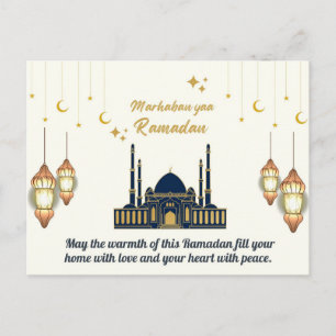 Radiant Ramadan wünscht sich eine herzliche Postka Feiertagspostkarte