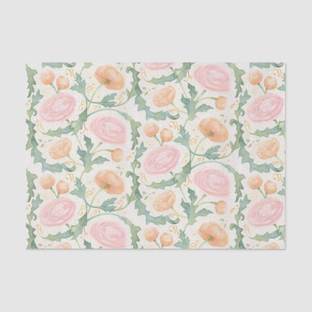 Radiant Ranunculus Tissue Seidenpapier (Vorderseite)