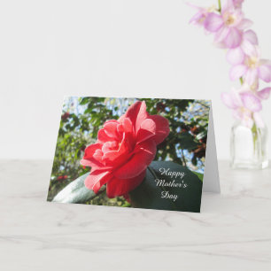 Radiant Red Camellia - Benutzerdefinierte Mutterta Karte