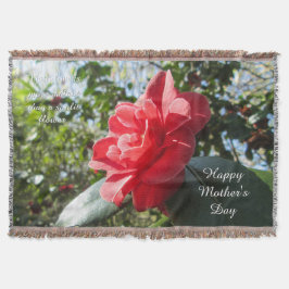 Radiant Red Camellia - Personalisierter Muttertag Decke