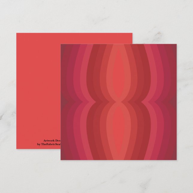 Radiant Reds Carnival Funhouse Distorted Mirror Karte (Vorne/Hinten)