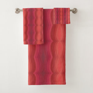 Radiant Reds Karneval Funhouse verzerrter Spiegel Badhandtuch Set