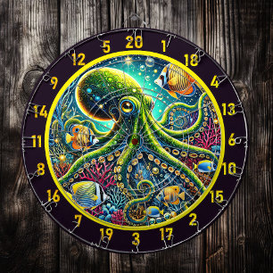Radiant Reefs Octopus-Dartscheibe Dartscheibe