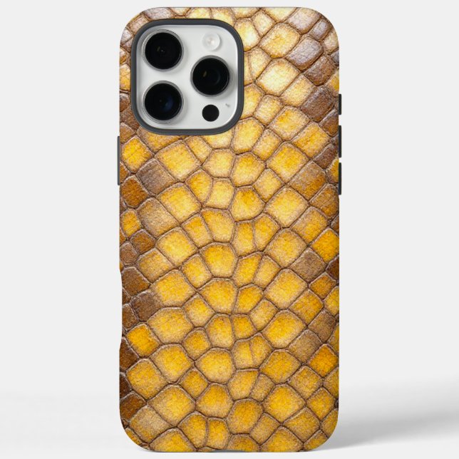 Radiant Reptile: Gelbe Schlangenhaut Case-Mate iPhone Hülle (Rückseite)