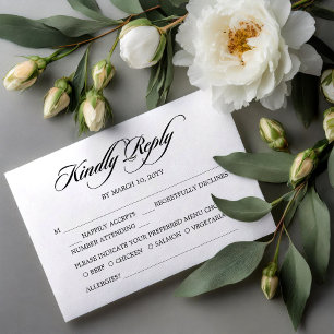 Radiant Romance Wedding RSVP Card Einladung