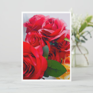 Radiant Rose Flat Thank You Card Dankeskarte