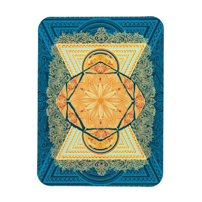 Radiant Sacred Geometry Mandala Magnet (Vertikal)