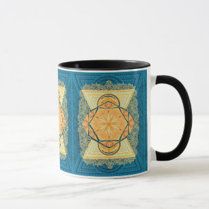 Radiant Sacred Geometry Mandala Tasse