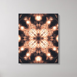 Radiant Sandstone Fractal Mandala Art Leinwanddruck