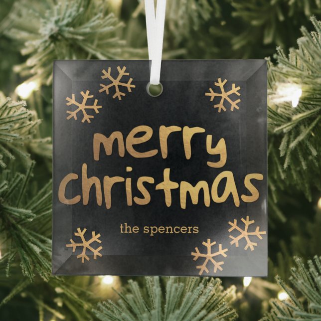 Radiant Snowflakes Custom Christmas Ornament (Insitu)