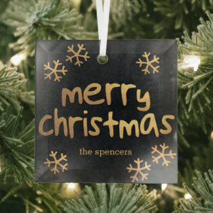 Radiant Snowflakes Custom Christmas Ornament Aus Glas