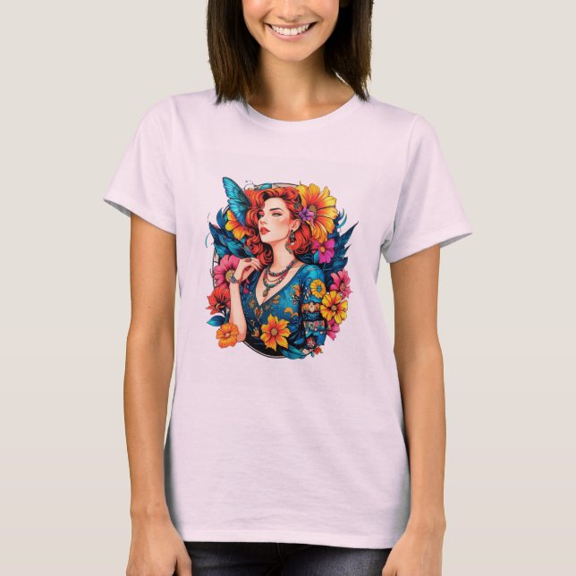 Radiant Soul - Floral Queen Vibes T-Shirt (Vorderseite)