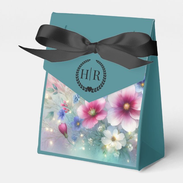 Radiant Sparkling Spring Blooms Wedding Geschenkschachtel (Vorderseite)