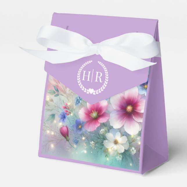 Radiant Sparkling Spring Blooms Wedding Geschenkschachtel (Vorderseite)