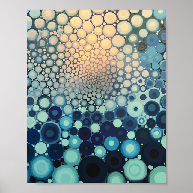 Radiant Spiral of Concentric Circles Poster (Vorne)