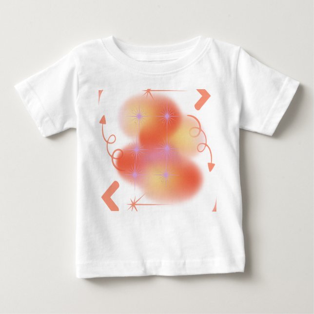 Radiant Starburst Abstract Design Baby T-shirt (Vorderseite)