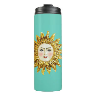 Radiant Sun Face Thermosbecher