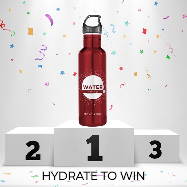 Radiant Sun Water Quote with Good Day Bar Edelstahlflasche (Von Creator hochgeladen)