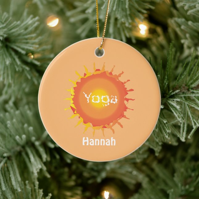 Radiant Sun Yoga Keramik Ornament (Baum)