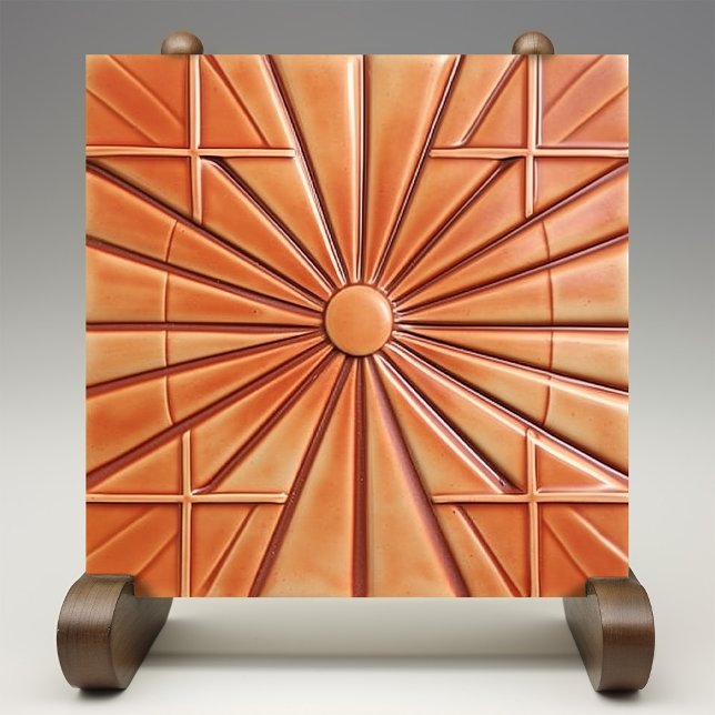 Radiant Sunburst Warme Terracotta Fliese (Von Creator hochgeladen)