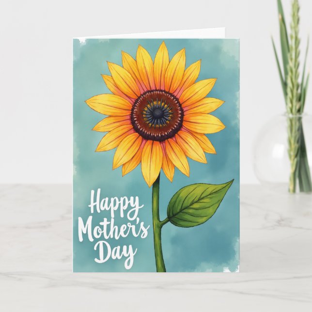 Radiant Sunflower Day Card Karte (Vorderseite)