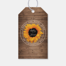 Radiant Sunflower Names Vielen Dank Geschenkanhänger