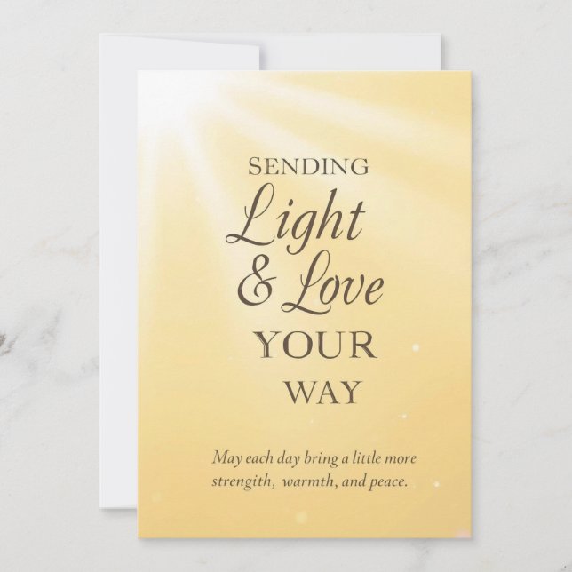 Radiant Sunshine Blessings – Sending Light & Love  Einladung (Vorderseite)