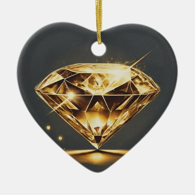 Radiant Symbol der Liebe und Freude Keramik Ornament (Vorne)