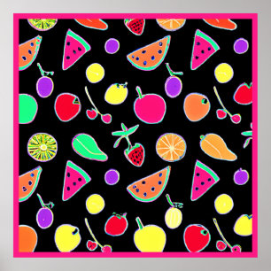 Radiant Tropic Neon Magic Poster