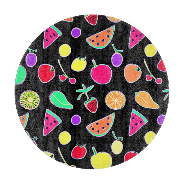 Radiant Tropic Neon Magic Schneidebrett (Vorderseite)