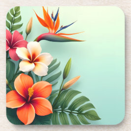 Radiant Tropical Floral Symphony Getränkeuntersetzer