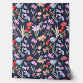 Radiant Tropical Flowers–Bright Floral Art Pattern Tapete