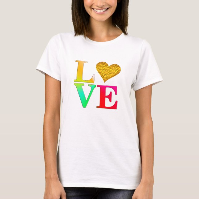 Radiant Valentine's Day T-Shirt: Zeigen Sie Ihre L T-Shirt (Vorderseite)