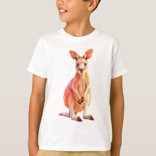 Radiant Watercolor Kangaroo Fine Art Druck T-Shirt