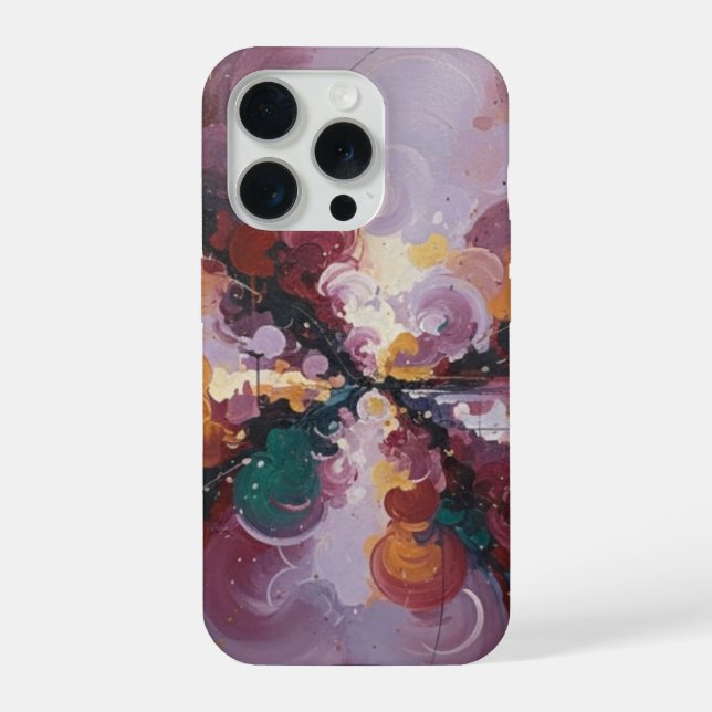 Radiant Whirl - Abstract Color Burst Iphone Case Hülle (Rückseite)