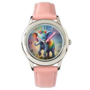 Radiant Wonders: Der Rainbow Baby Unicorn Elephant Armbanduhr
