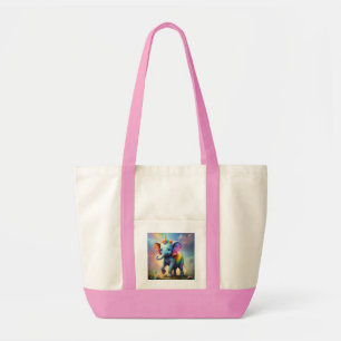 Radiant Wonders: Der Rainbow Baby Unicorn Elephant Tragetasche