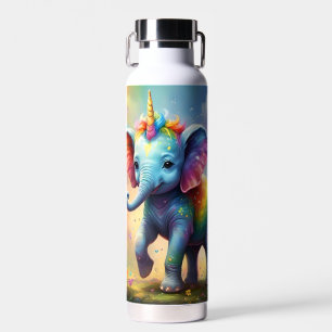 Radiant Wonders: Der Rainbow Baby Unicorn Elephant Trinkflasche