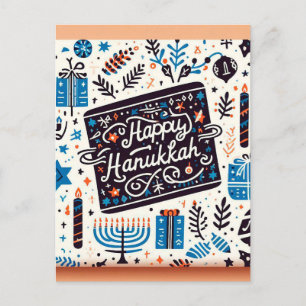 Radiant wünscht sich glückliche Hanukkah Grußkarte Postkarte