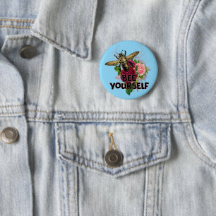 Radiante Rose & die sanfte Biene, Biene Sie selbst Button