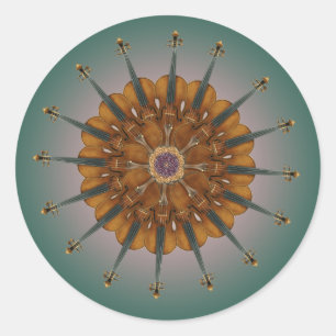 Radiante Violine Runder Aufkleber