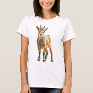 Radiantes gehörntes Ziegenkind-Kunstwerk T-Shirt