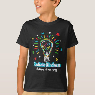 Radiate Kindness Lightbulle Autismus Awareness Tea T-Shirt