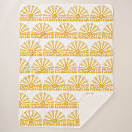 RADIATE Sei das Vintage Retro-Gold-Logo der Sonne Sherpadecke
