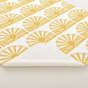 RADIATE Sei das Vintage Retro-Gold-Logo der Sonne Sherpadecke